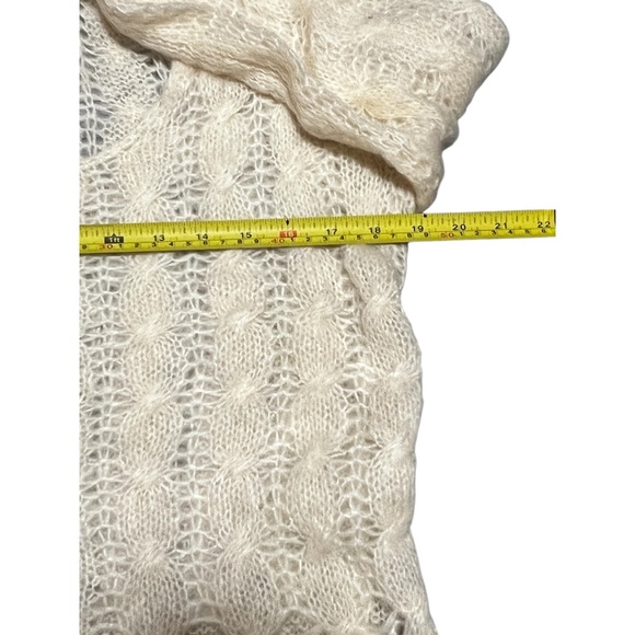 Express Sweaters Set Pink and Cream Size M Mohair angora Cable  Vintage EUC - Picture 9 of 16